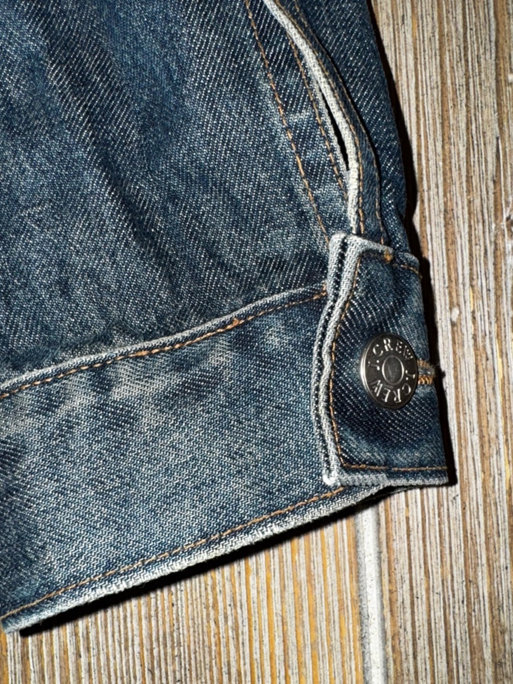 J. Crew Denim button down jacket. 100% cotton blue - Picture 5 of 8